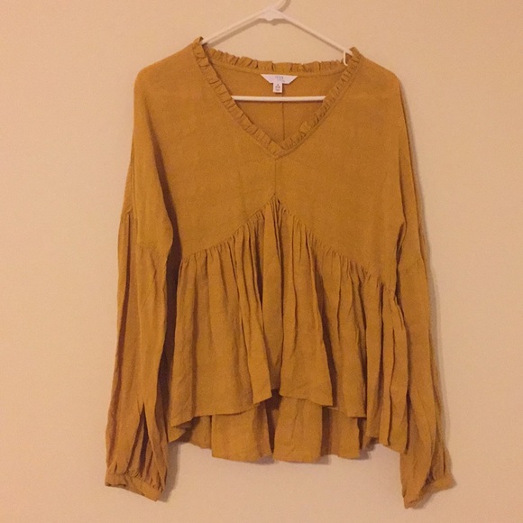 Time and Tru Tops - Ruffle Edge Peasant Time and Tru Top